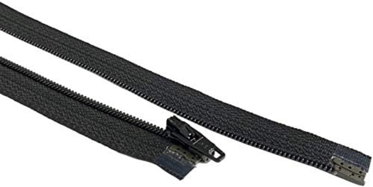 #3 Coil Separating Black YKK Zippers for Sewing Craft & Apparel - Color Black - Made in The United States (3 Zippers Per Pack) (22" Inches)